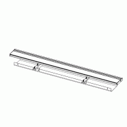 Rail pour bureau individuel avec goulotte - Officity - 120, Argent_1