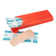 Pansements - boîte en plastique rouge avec 5 pansements - 10g_1