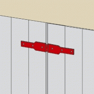 Charnière à congé acier AFBAT pour volets battants - finition noire à repeindre - l.30 x L.100 mm_1