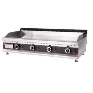 Plaque à snacker 1150 mm chromé à gaz 4 brûleurs - Cuistance - GG1100D avec structure inox et bac récupérateur de graisse_1