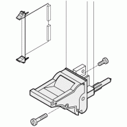 Poignée d'insertion/extraction SCHROFF type IEL, levier noir, bouton gris, bas, 10 pièces_1