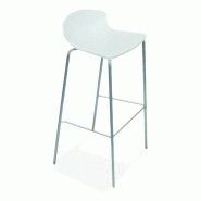 Tabouret de Bar avec repose pieds Easy - Sokoa - Blanc_1