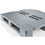 Palette plastique PE régénéré 1000x1200 - Modèle CS - CS3 avec plancher plein et 3 semelles_1