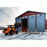 Porte sectionnelle industrielle NK2L - double lite, automatique, repliable en plafond, pleine, en métal - isolation phonique et thermique - 12000 x 8000 mm_1