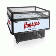 Réfrigérateur noir UHD200 - haut ouvert, verre sur côtés, -2 à 5 / -24 à -18 °C_1