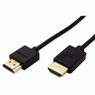 ROLINE Câble HDMI Ultra HD avec Ethernet, 4K, actif, M/M, noir, 2 m_1