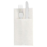Serviette kangourou airlaid ivoire 40x40cm par 700_1