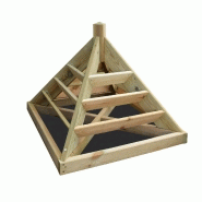 Carré potager en pyramide  en pin - 80 x 80 x 76 cm