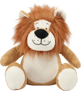 Peluche zippée Lion - Réf: MM569 - Polyester, rembourrage amovible, conforme EN71_1