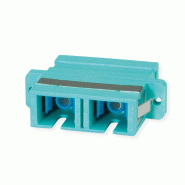 TELEGÄRTNER  Coupleur SC Duplex, Multimode, Manchon en céramique, boîtier en plastique, turquoise_1