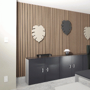 Armoire basse à portes battantes - Mobel Linea - 100, Gris anthracite, Gris aluminium_1