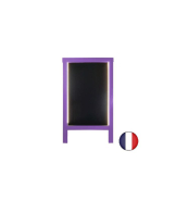 Chevalet stop trottoir en bois avec éclairage LED - 127 x 75 cm - Référence : LSTF38VI+LED_1