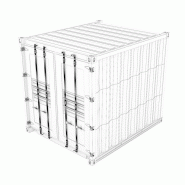 Container de stockage 6 pieds - volume 7.37 m3 - structure en acier - étanche et sécurisé_1