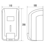 Distributeur de savon - PELLET ASC - 700 ml, ABS noir mat avec fermeture à clé_1