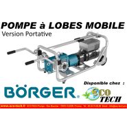 Pompe à lobes mobile pour pompage d'eaux usées