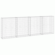 Vidaxl mur en gabion avec couvercles acier galvanisé 300x30x100 cm 147821_1