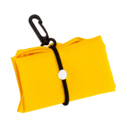 Sac shopping pliable - Polyester 190T - Avec mousqueton en plastique - Couleur jaune_1