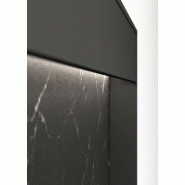 Bureau d'accueil PMR 1 personne Eira avec option LED - Mobel Linea - Gauche, Oui, 262, Blanc / acacia foncé_1