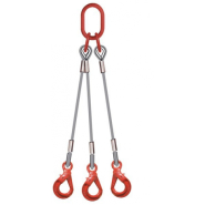 Elingue câble 3 brins - 3 crochets à verrouillage automatique Référence 4743_1