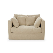 Fauteuil XL Nomad 130 cm - Home Spirit - Confortable et déhoussable avec coussins en plumes_1