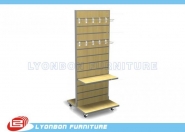 Étagères d'unités de visualisation de Slatwall - Lyonbon - Forces de défense principale en métal - Adaptées aux besoins du client_1