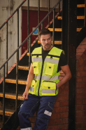Gilet haute visibilité rip stop - Yoko - Réf: YHVW108 - Multiples poches et conformité EN ISO20471:2013 Classe 2_1