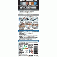 SADER Fixer sans percer - Colle mastic 100% matériaux, 290 ml blanc - Maintien immédiat, résistant à l'eau et aux variations de température_1