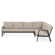 Salon d'angle avec accoudoirs Flaminio anthracite/sable_1