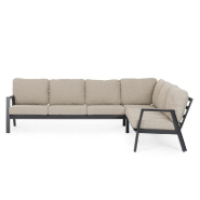 Salon d'angle avec accoudoirs Flaminio anthracite/sable_1