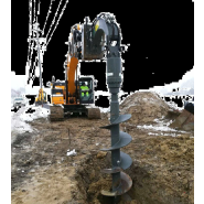 Tarière pour pelle - moteur de forage - vrilles 250/400/600/800 - pour pelles 5-25t_1