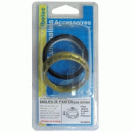 Lot de 3 bagues pour douille E27 TIBELEC - plastique - noir, blanc et or - Hauteur 10 mm_1