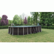Piscine Barrain hors sol octogonale 27m² - composite PVC/chanvre - structure acier - fabrication française_1