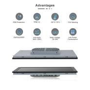Panel PC industriel fanless 31.5 pouces 16:9 Full HD pour HMI, supervision et automatisation - EVI-32WAC-12th - IP66, Intel Core 12e génération_1