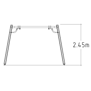Balançoire Turo Wooden Post pour aires de jeux - réf 8078148 - Hags - Module de base en bois à enterrer_1