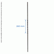 Barreau carré 12mm avec torsade H950mm_1