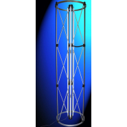 Colonne cylindrique repliable - compacte et robuste - structure autobloquante en aluminium - hauteur 2,30 m - 3 visuels 64 x 230 cm sur PVC_1