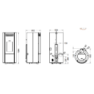 Poêle étanche à granulés / popstar metalcolor / thermorossi - noir mat_1