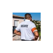 Polo blanc imprime securite - Militaires, Gendarmerie, Police et Sécurité_1