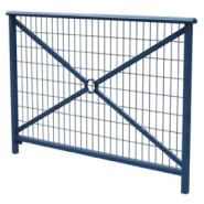 Barrière urbaine LISBONNE - cadre acier 35 x 35 mm et croix de saint André 30 x 30 mm - Ref 91462_1