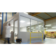 Cabine d'atelier en kit avec plafond - Novokit - 2 modules 3 faces sur mur, idéale pour optimiser l'espace urbain_2