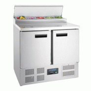 Comptoir de préparation réfrigéré pizzas salades 254L Polar Série G 5 GN 1/6 G604 Polar_1