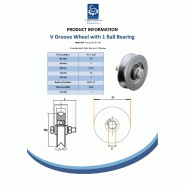 Roue à rainure en V de 40 mm avec 1 roulement à billes_1