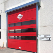 Porte industrielle à enroulement rapide - système d'automatisation essentiel - design minimal - RolliGO_1