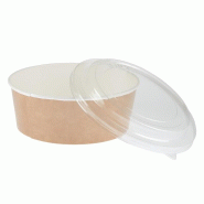Pots alimentaires kraft recyclables avec couvercles - 1300ml - Lot de 150 | Colpac_1