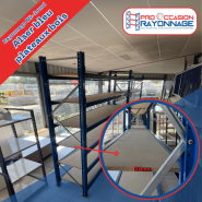 Rayonnage mi-lourd - Bleu - Hauteur 3000mm, Longueur 2700mm, Profondeur 500mm ou 650mm (au choix) - ALSER_1