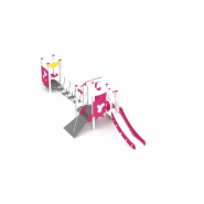 Structure multi-activités métallique chlorophylle Fenil - LD1BPMET3600 - 2 tours - Ludoparc_1