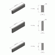 Bordure classe U P3 - 1m - gris naturel - finition esthétique trottoirs_1