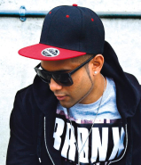Casquette Bronx bicolore - 6 panneaux rigides - Visière en PU recyclé - Réf: RC082X_1