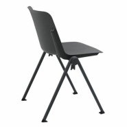 Chaise visiteur empilable 4 pieds MIA - Sitek - Noir/Bleu/Rouge - neuf - design élégant et moderne_1