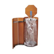 Corbeille publique Séville 100 L - acier galvanisé et bois exotique - rectangulaire ou octogonale_1